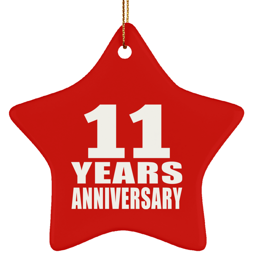 11th Anniversary 11 Years - Star Ornament