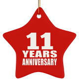 11th Anniversary 11 Years - Star Ornament