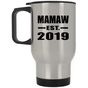 Mamaw Established EST. 2019 - Silver Travel Mug
