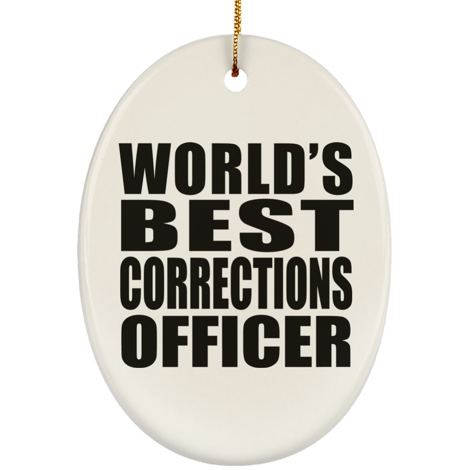 World's Best Corrections Officer - Oval Ornament