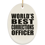 World's Best Corrections Officer - Oval Ornament