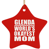Glenda World's Okayest Mom - Star Ornament