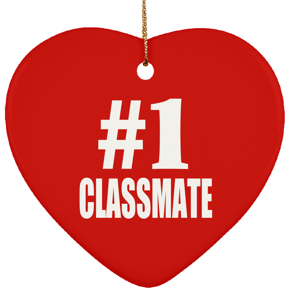 Number One #1 Classmate - Heart Ornament
