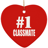 Number One #1 Classmate - Heart Ornament