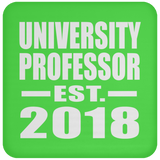 University Professor Established EST. 2018 - Drink Coaster