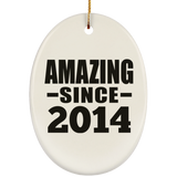 10th Birthday Amazing Since 2014 - Oval Ornament