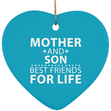 Mother and Son, Best Friends For Life - Heart Ornament