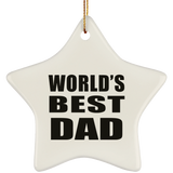 World's Best Dad - Star Ornament