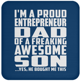 Proud Entrepreneur Dad Of Awesome Son - Drink Coaster