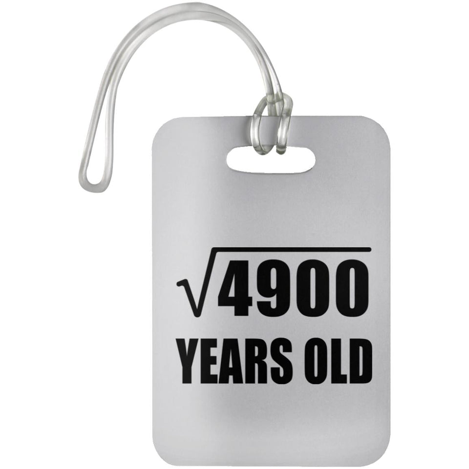 70th Birthday Square Root of 4900 Years Old - Luggage Bag Tag