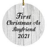 First Christmas As Boyfriend 2021 - Circle Ornament F