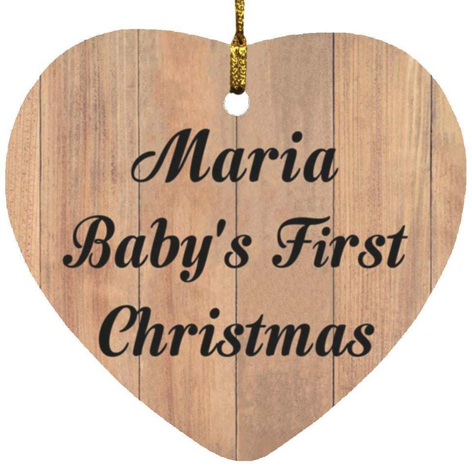 Maria Baby's First Christmas - Heart Ornament C