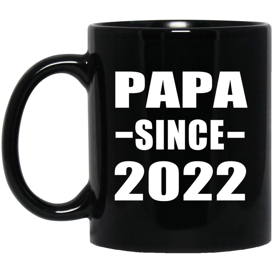 Papa Since 2022 - 11oz Coffee Mug Black