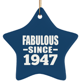 77th Birthday Fabulous Since 1947 - Star Ornament