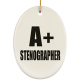 A+ Stenographer - Oval Ornament