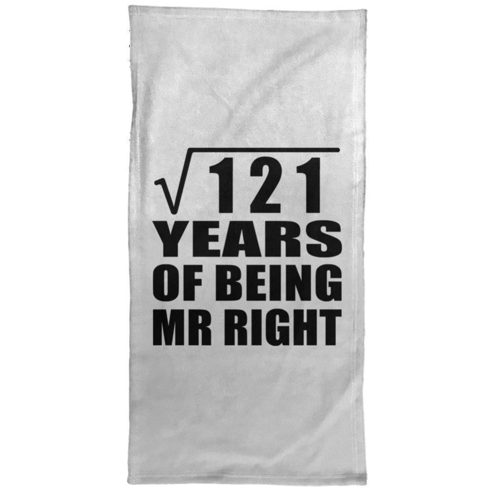 11th Anniversary Square Root of 121 Years of Being Mr Right - Hand Towel