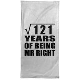 11th Anniversary Square Root of 121 Years of Being Mr Right - Hand Towel