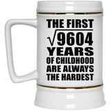 98th Birthday Square Root of 9604 Years of Childhood - Beer Stein