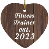 Fitness Trainer Established Est. 2023 - Heart Ornament D