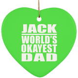 Jack World's Okayest Dad - Heart Ornament