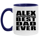 Alex Best Dad Ever - 11oz Accent Mug Purple
