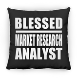 Blessed Market Research Analyst - Throw Pillow Black
