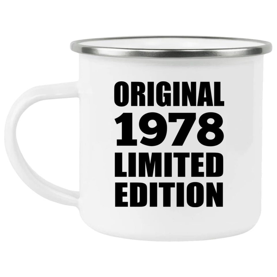 46th Birthday Original 1978 Limited Edition - 12oz Camping Mug