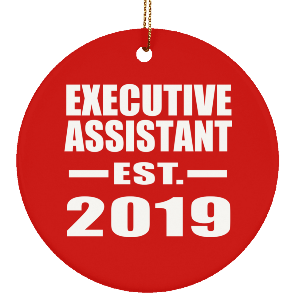 Executive Assistant Established EST. 2019 - Circle Ornament