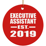 Executive Assistant Established EST. 2019 - Circle Ornament