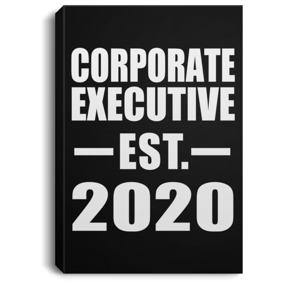 Corporate Executive Established EST. 2020 - Canvas Portrait