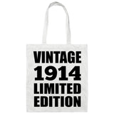 110th Birthday Vintage 1914 Limited Edition - Tote Bag White