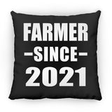 Farmer Since 2021 - Throw Pillow Black