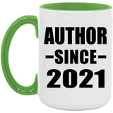Author Since 2021 - 15oz Accent Mug Green