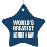 World's Greatest Mother In Law - Star Ornament
