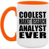 Coolest Market Research Analyst Ever - 15oz Accent Mug Orange