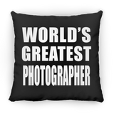 World's Greatest Photographer - Throw Pillow Black