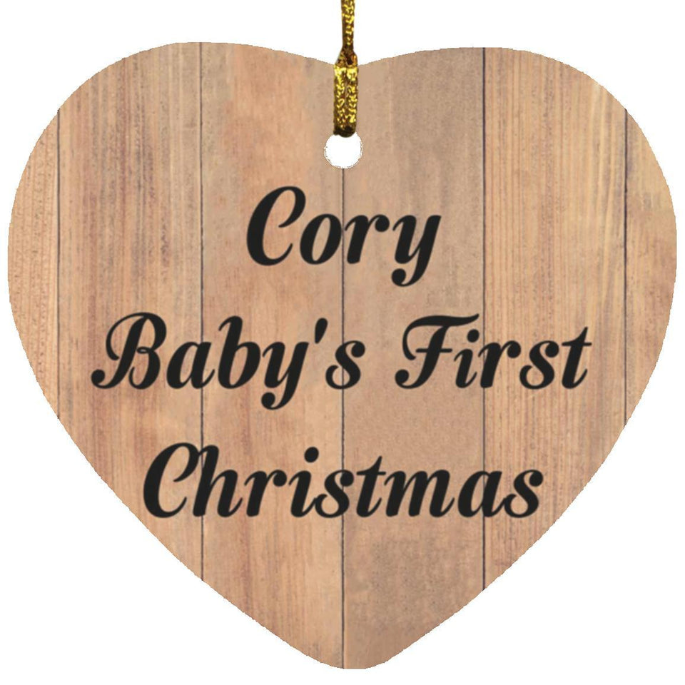 Cory Baby's First Christmas - Heart Ornament C