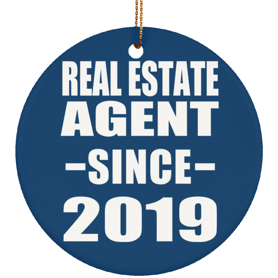 Real Estate Agent Since 2019 - Circle Ornament