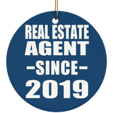 Real Estate Agent Since 2019 - Circle Ornament