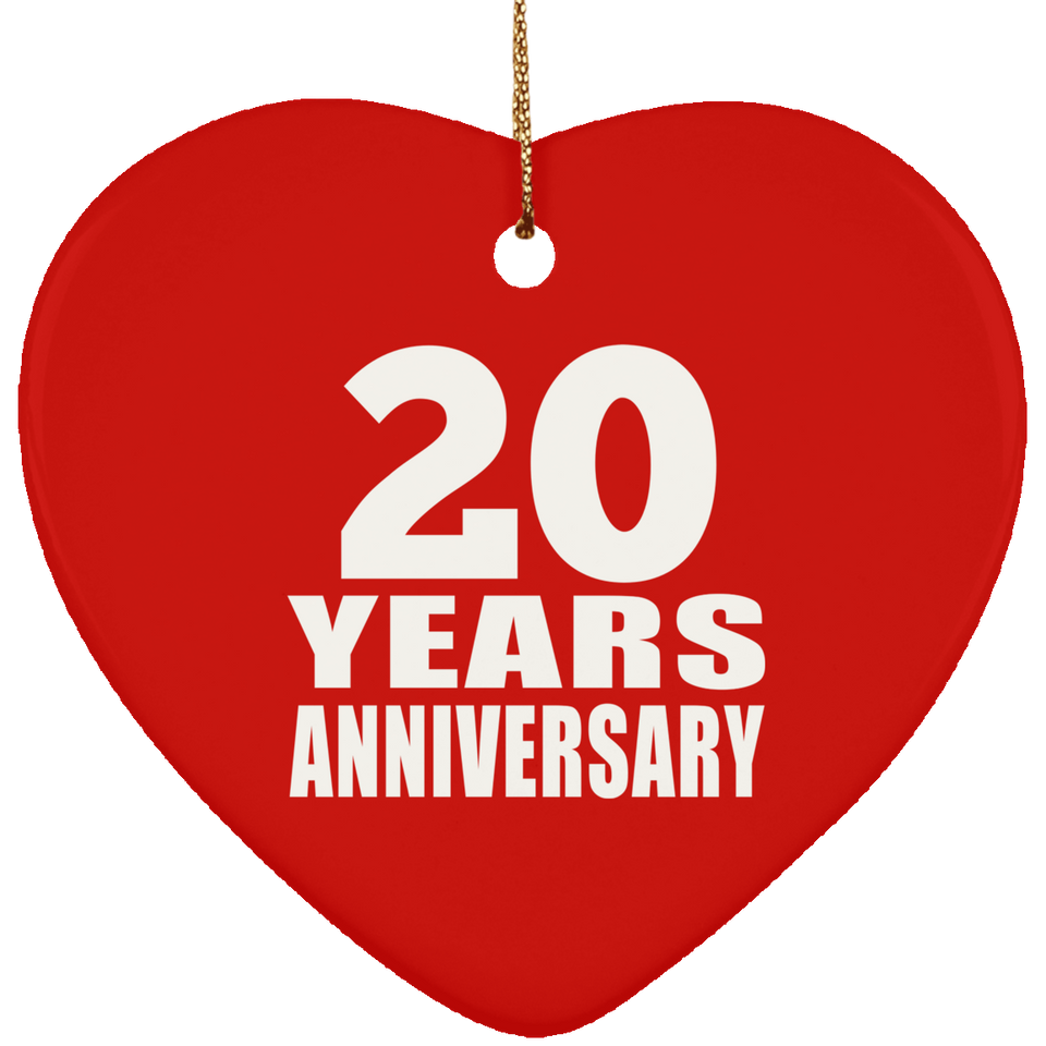 20th Anniversary 20 Years - Heart Ornament