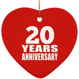 20th Anniversary 20 Years - Heart Ornament
