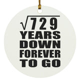 27th Anniversary Square Root of 729 Years Down Forever To Go - Circle Ornament
