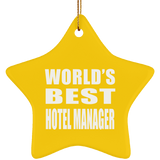 World's Best Hotel Manager - Star Ornament