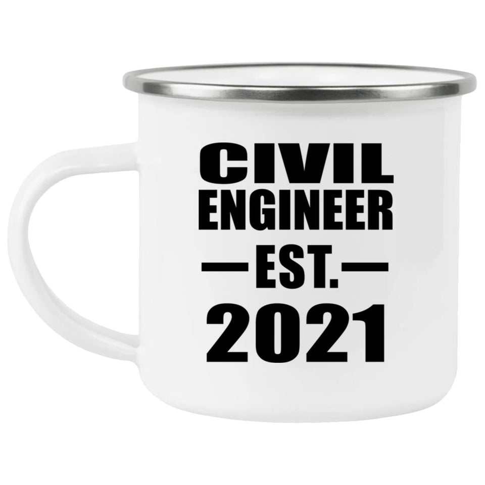 Civil Engineer Established EST. 2021 - 12oz Camping Mug