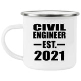 Civil Engineer Established EST. 2021 - 12oz Camping Mug