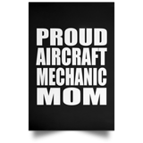 Proud Aircraft Mechanic Mom - Poster Portrait