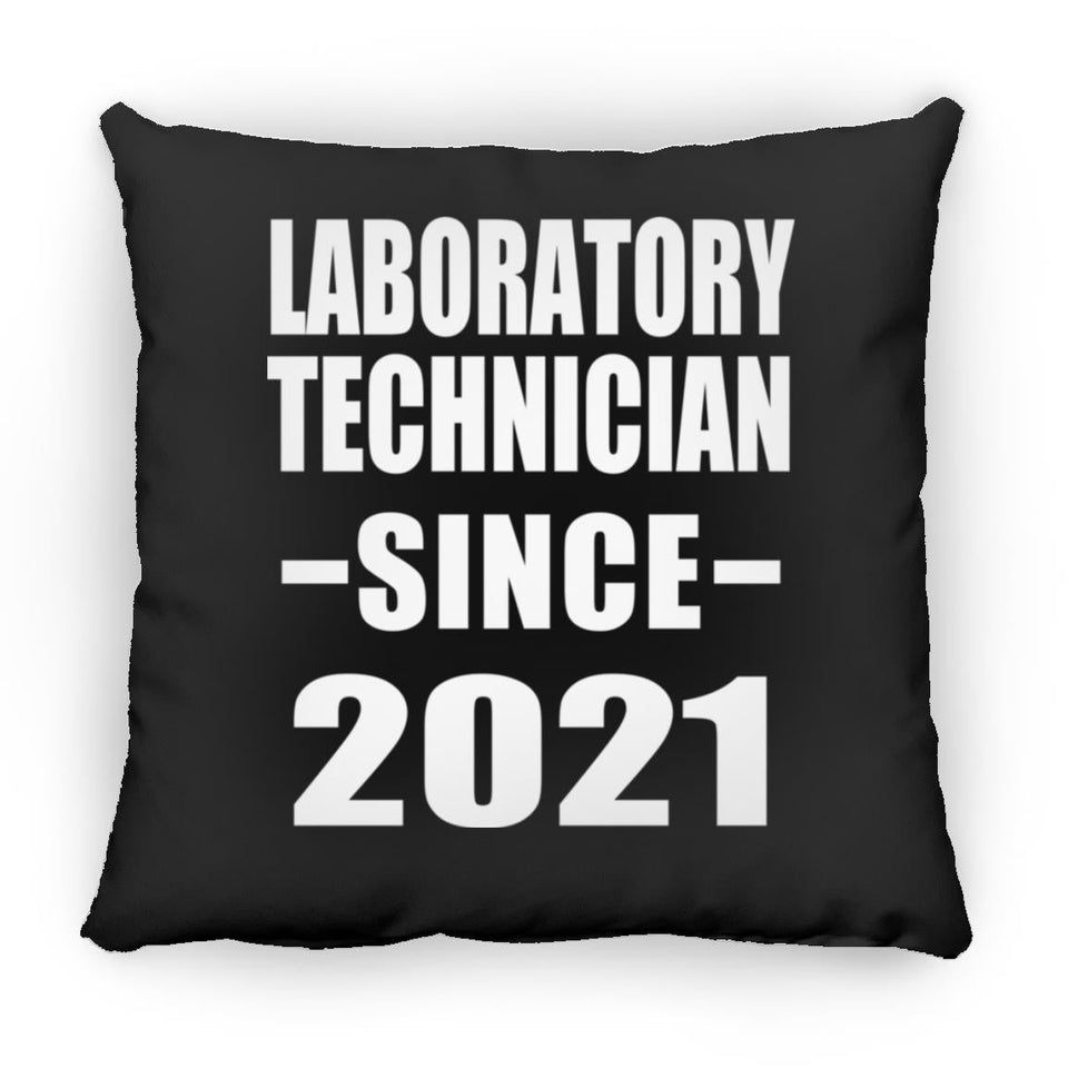 Laboratory Technician Since 2021 - Throw Pillow Black