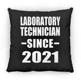Laboratory Technician Since 2021 - Throw Pillow Black