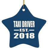 Taxi Driver Established EST. 2018 - Star Ornament