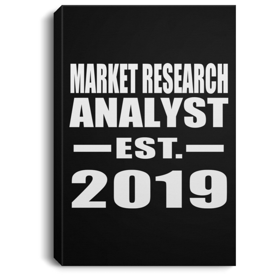 Market Research Analyst Established EST. 2019 - Canvas Portrait
